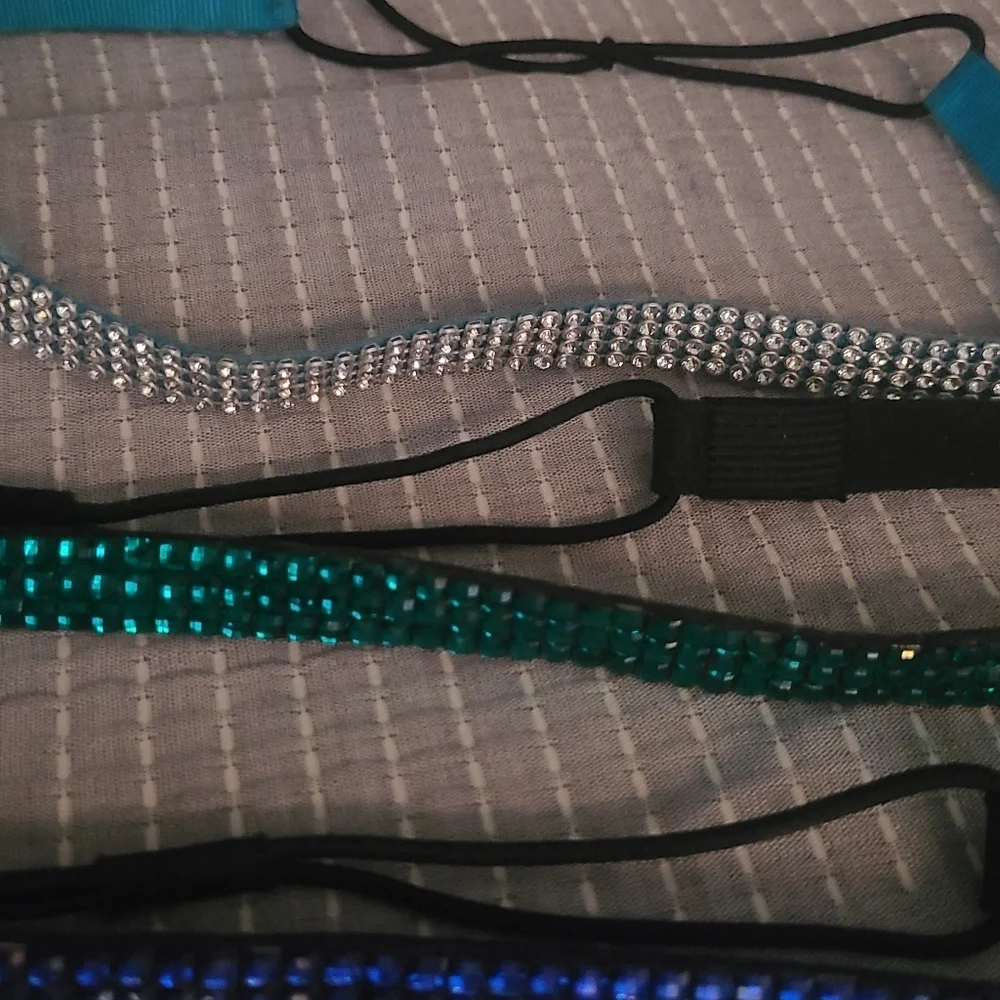 3 bling rhinestone headbands